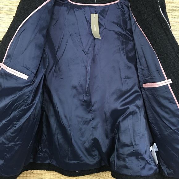 NWT LONGER J CREW LADY TWEED JACKET IN BLACK/ WHITE Size 8 - Picture 11 of 16